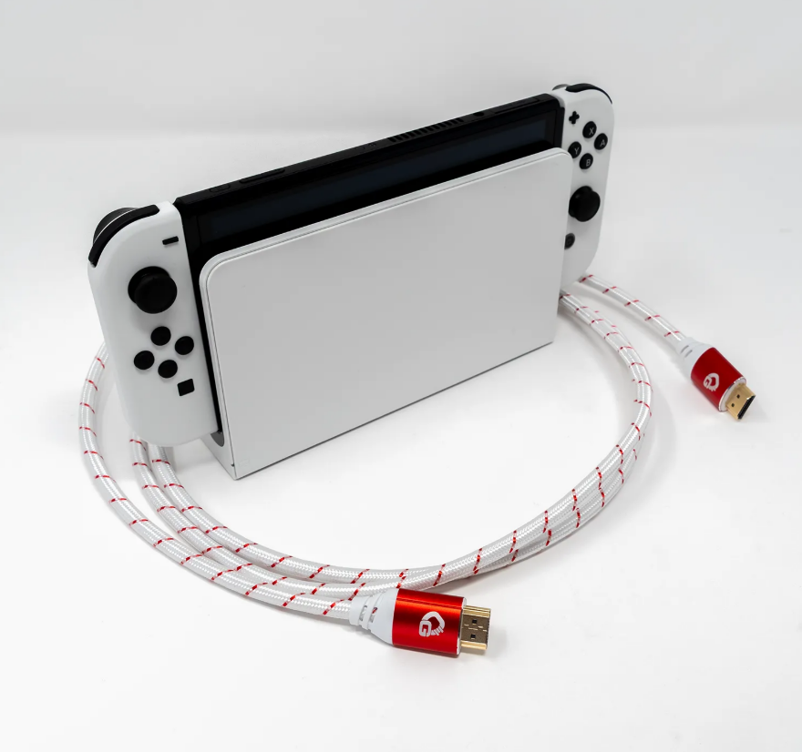Oehlbach EXCELLENCE Gaming UHD Ultra High-Speed HDMI 2.1b cable 2,0m Red / White D1C42550